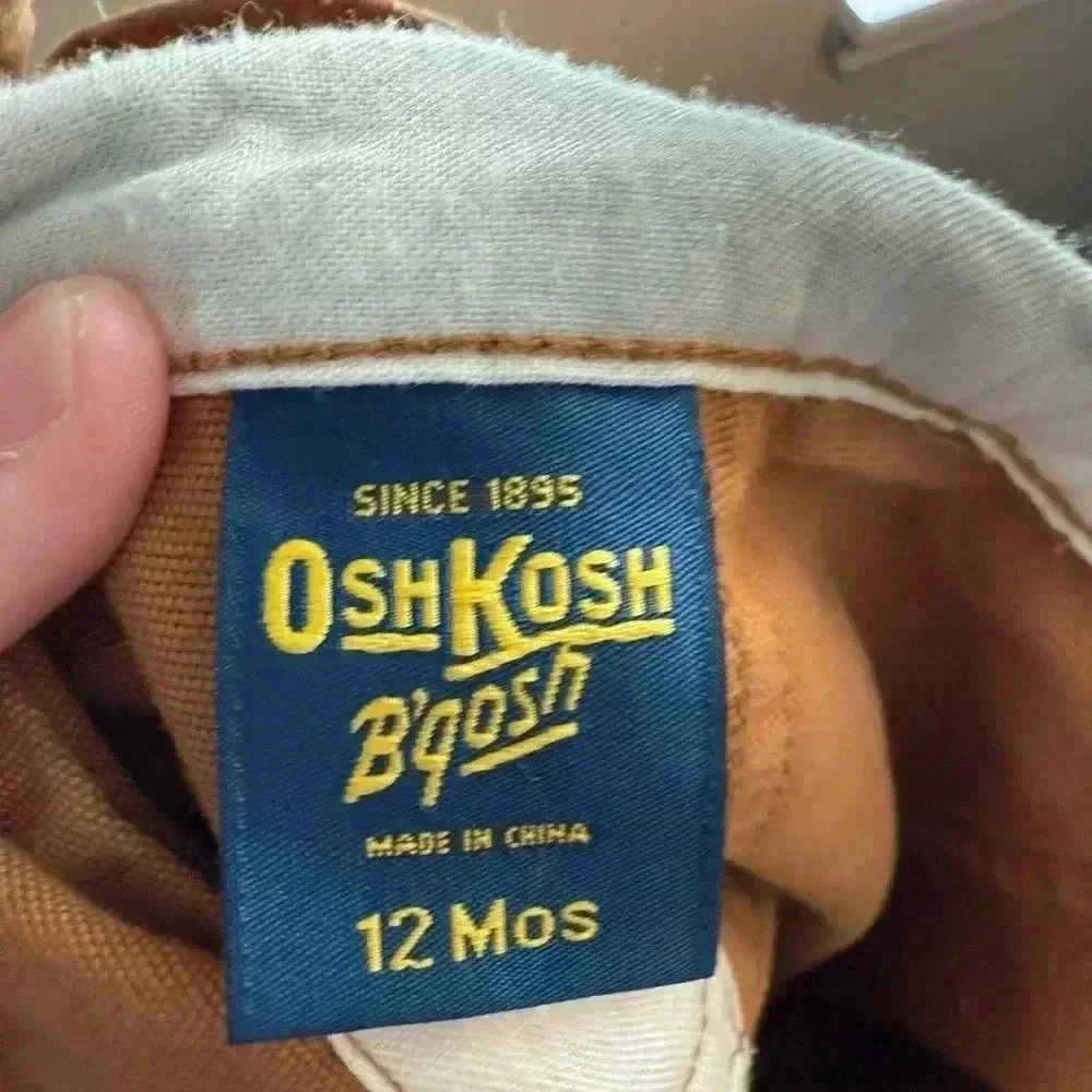 OshKosh Boys Overalls 12M Tool Detail Blue Plaid Snap Bottom Fall Cold - Picture 5 of 5